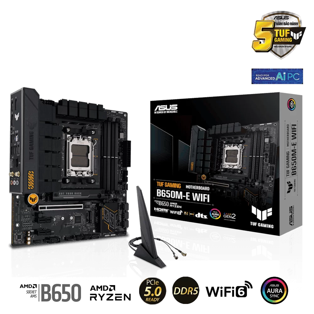 ASUS TUF GAMING B650M-E WIFI Mainboard 1 ASUS TUF GAMING B650M-E WIFI Mainboard