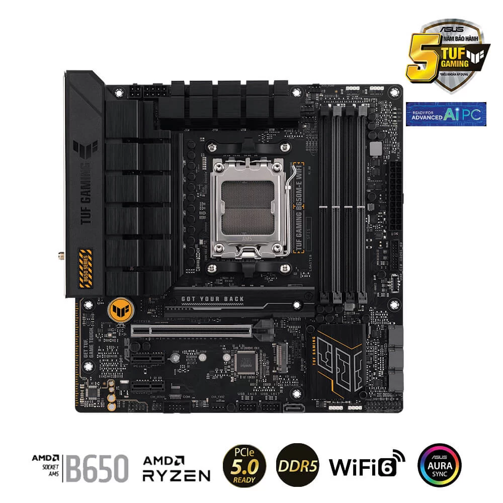 ASUS TUF GAMING B650M-E WIFI Mainboard 7 ASUS TUF GAMING B650M-E WIFI Mainboard - Ảnh 7