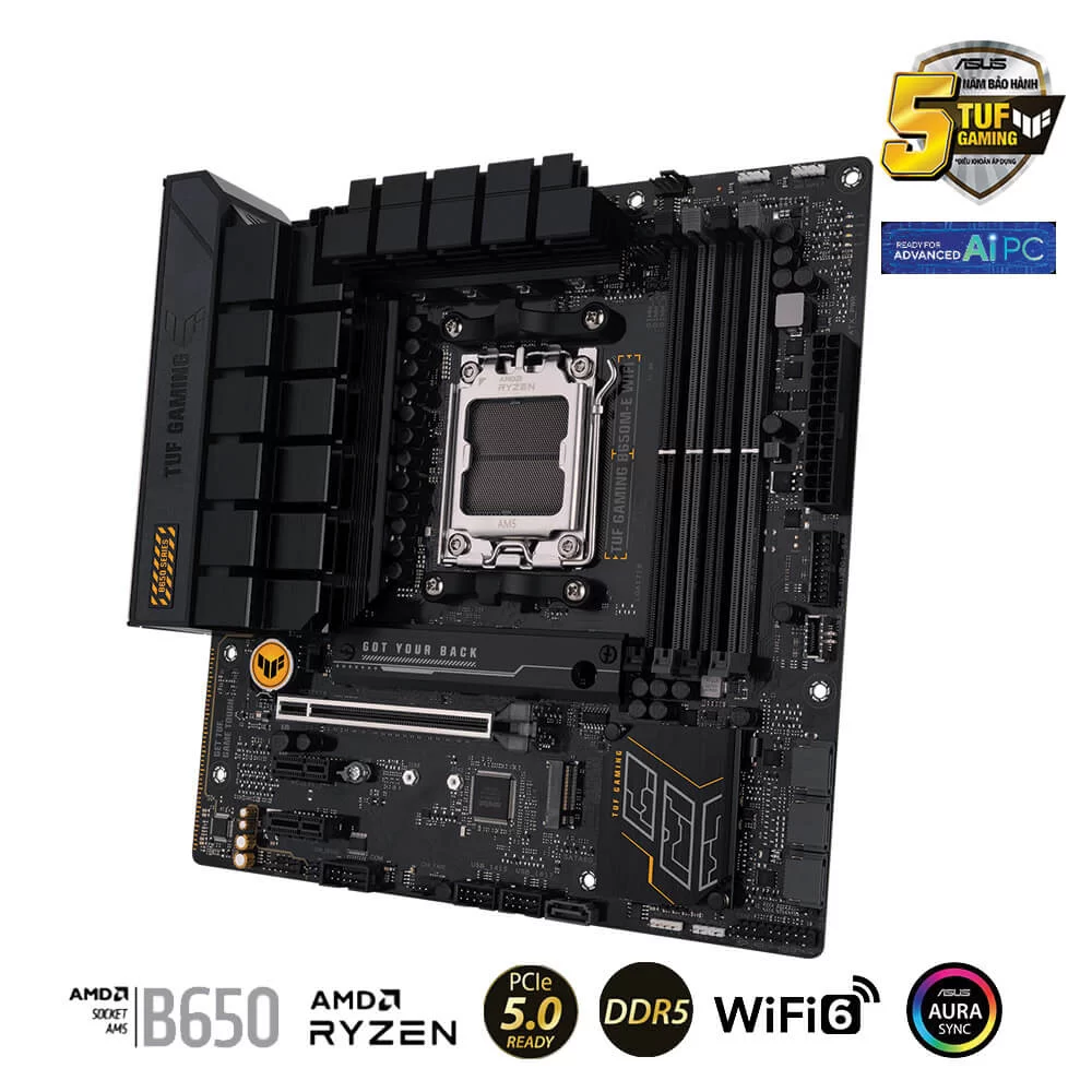 ASUS TUF GAMING B650M-E WIFI Mainboard 5 ASUS TUF GAMING B650M-E WIFI Mainboard - Ảnh 5