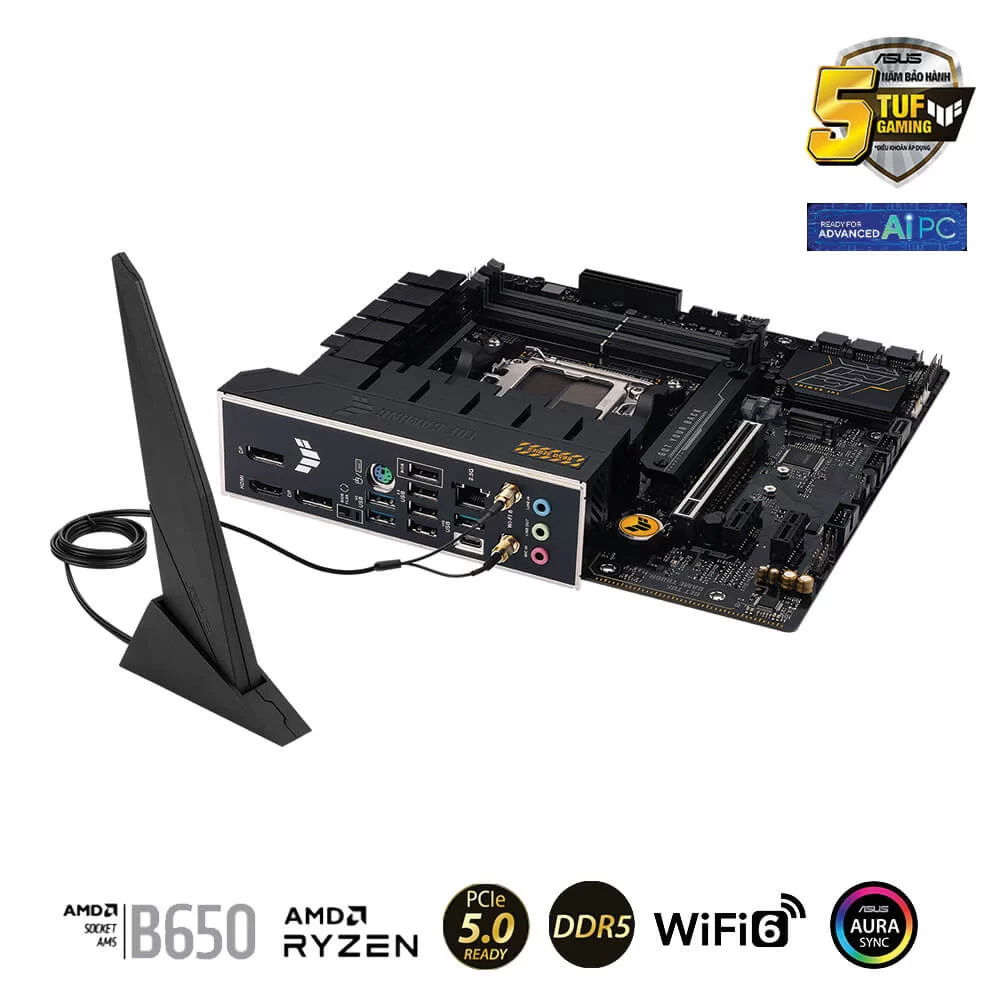ASUS TUF GAMING B650M-E WIFI Mainboard 4 ASUS TUF GAMING B650M-E WIFI Mainboard - Ảnh 4
