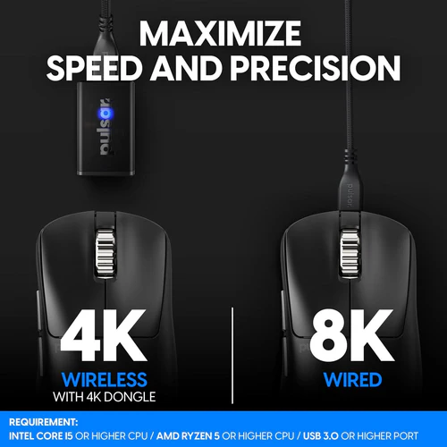 Pulsar Xlite V3 eS Wireless Gaming White Edition (Dongle 4K Polling Rate included) Mouse - Medium Size, OLED screen 17 Pulsar Xlite V3 eS Wireless Gaming White Edition (Dongle 4K Polling Rate included) Mouse - Medium Size, OLED screen - Ảnh 17