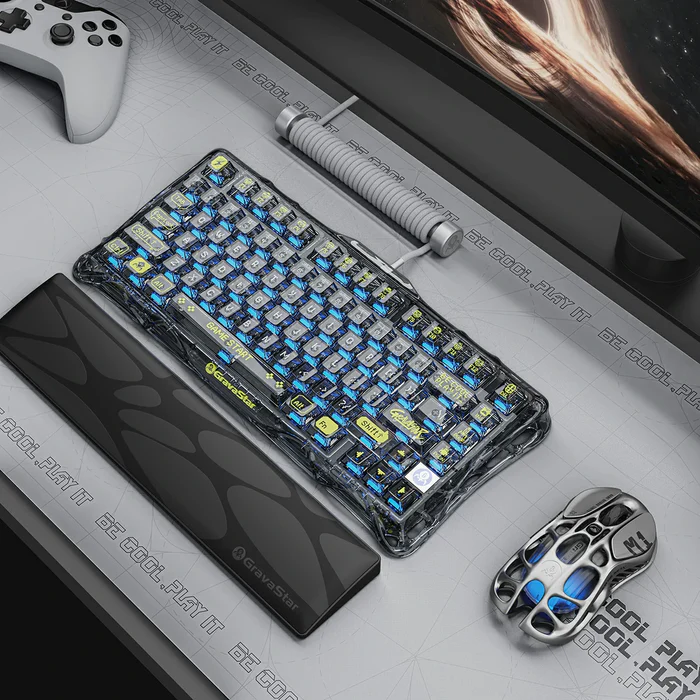 GravaStar Mercury K1 Lite Gaming Keyboard - Transparent Black 3 GravaStar Mercury K1 Lite Gaming Keyboard - Transparent Black - Ảnh 3