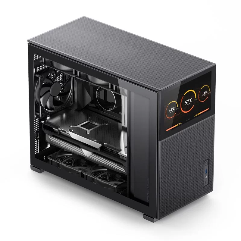 Jonsbo D31 MESH SCREEN Black M-ATX Case - Sub HD-LCD Display 4 Jonsbo D31 MESH SCREEN Black M-ATX Case - Sub HD-LCD Display - Ảnh 4