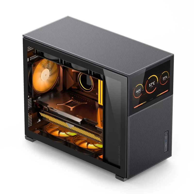 Jonsbo D31 MESH SCREEN Black M-ATX Case - Sub HD-LCD Display 5 Jonsbo D31 MESH SCREEN Black M-ATX Case - Sub HD-LCD Display - Ảnh 5