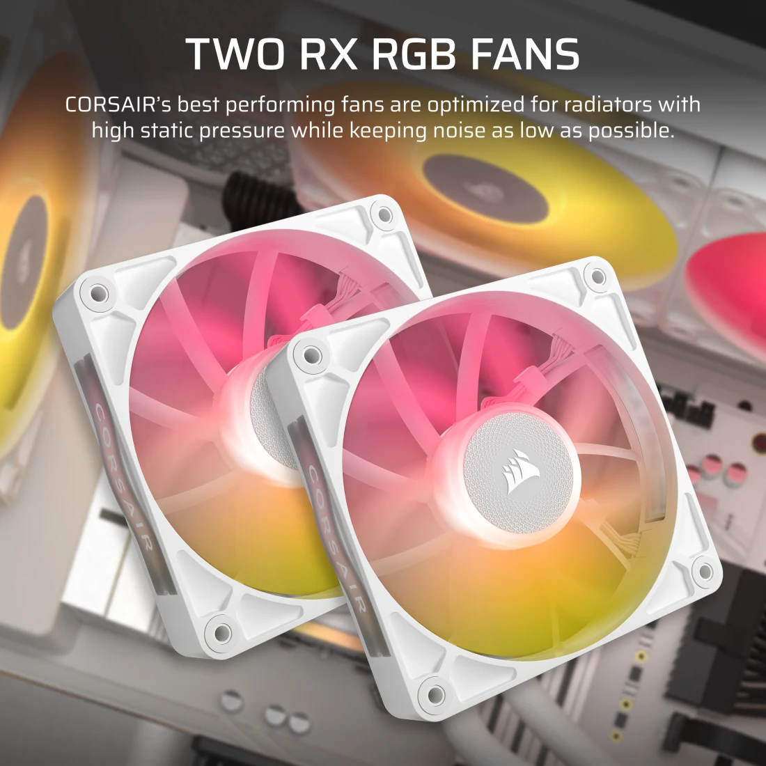 CORSAIR iCUE LINK TITAN 240 RX RGB AIO Liquid CPU Cooler (CW-9061020-WW) - White, 240mm radiator, 2x 120mm RX120 RGB fans, iCUE LINK System Hub included 8 CORSAIR iCUE LINK TITAN 240 RX RGB AIO Liquid CPU Cooler (CW-9061020-WW) - White, 240mm radiator, 2x 120mm RX120 RGB fans, iCUE LINK System Hub included - Ảnh 8