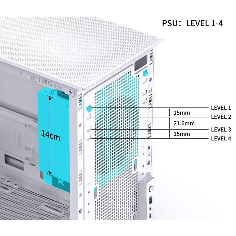 Jonsbo D31 STD SCREEN White M-ATX Case - Sub HD-LCD Display 34 Jonsbo D31 STD SCREEN White M-ATX Case - Sub HD-LCD Display - Ảnh 34