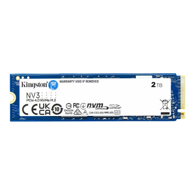Kingston NV3 2TB (SNV3S/2000G) SSD – M.2 2280, PCIe Gen 4.0 x4 NVMe 1.4 1 Kingston NV3 2TB (SNV3S/2000G) SSD – M.2 2280, PCIe Gen 4.0 x4 NVMe 1.4