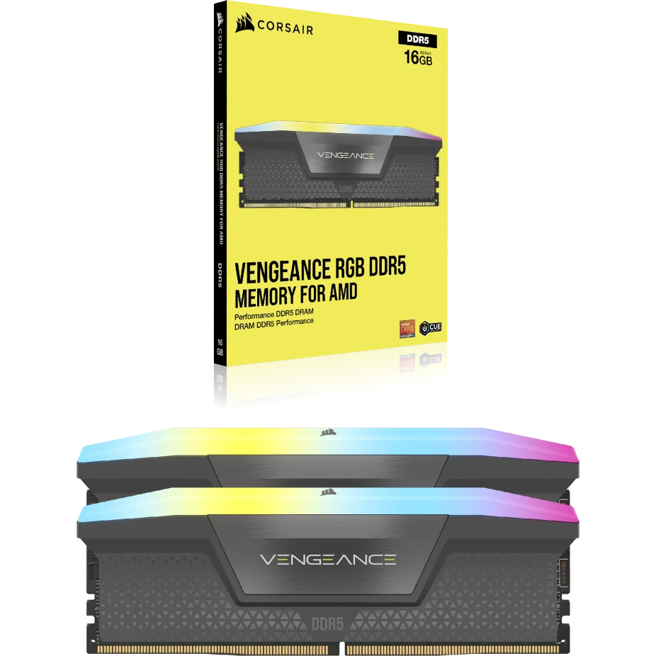 CORSAIR Vengeance RGB 32GB Memory Kit - Black, 32GB (2x16GB) DDR5, 6000MHz, CL36 AMD EXPO & Intel XMP (CMH32GX5M2E6000Z36) 4 CORSAIR Vengeance RGB 32GB Memory Kit - Black, 32GB (2x16GB) DDR5, 6000MHz, CL36 AMD EXPO & Intel XMP (CMH32GX5M2E6000Z36) - Ảnh 4