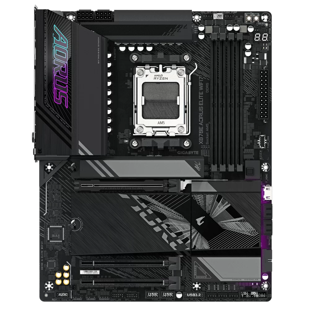GIGABYTE X870E AORUS ELITE WIFI7 Mainboard 2 GIGABYTE X870E AORUS ELITE WIFI7 Mainboard - Ảnh 2