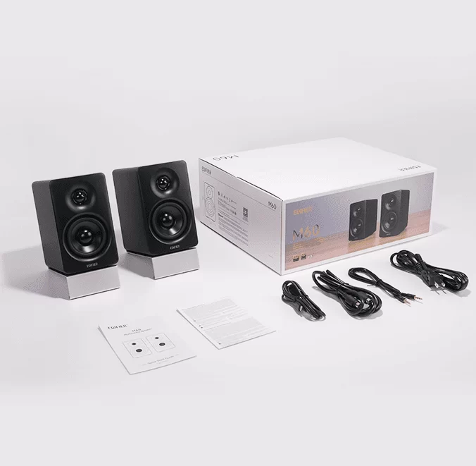 Edifier M60 Black 2.0 Compact Bookshelf Speakers - 66W (RMS) total, Bluetooth V5.3, USB-C, AUX inputs 3 Edifier M60 Black 2.0 Compact Bookshelf Speakers - 66W (RMS) total, Bluetooth V5.3, USB-C, AUX inputs - Ảnh 3