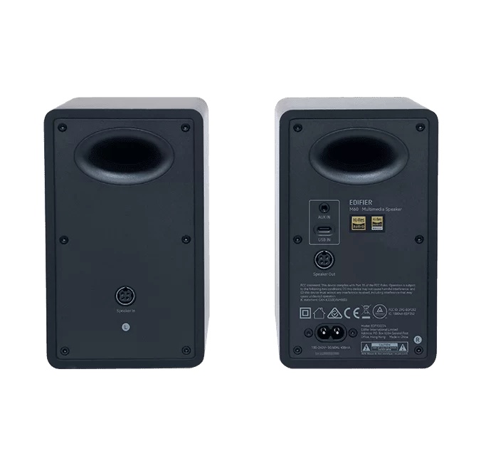 Edifier M60 Black 2.0 Compact Bookshelf Speakers - 66W (RMS) total, Bluetooth V5.3, USB-C, AUX inputs 4 Edifier M60 Black 2.0 Compact Bookshelf Speakers - 66W (RMS) total, Bluetooth V5.3, USB-C, AUX inputs - Ảnh 4
