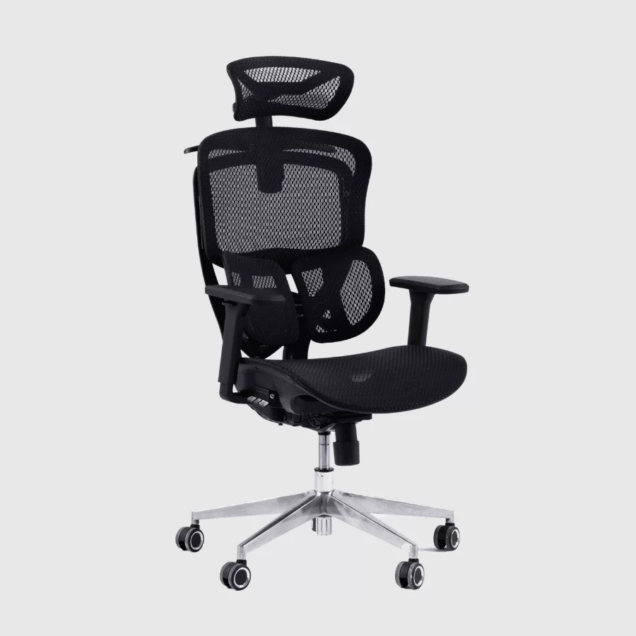 Gami Crom All Black Ergonomic Chair - tựa cổ HeadFlex 8D, tựa lưng Butterfit 2D, Multi Button, tay ghế 360 độ, lưới solidmesh USA 4 Gami Crom All Black Ergonomic Chair - tựa cổ HeadFlex 8D, tựa lưng Butterfit 2D, Multi Button, tay ghế 360 độ, lưới solidmesh USA - Ảnh 4
