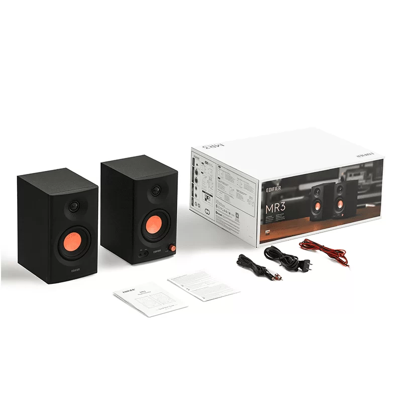 Edifier MR3 Black 2.0 Powered Studio Monitor Speakers System - 18W x 2 (RMS) total, Bluetooth V5.4 2 Edifier MR3 Black 2.0 Powered Studio Monitor Speakers System - 18W x 2 (RMS) total, Bluetooth V5.4 - Ảnh 2