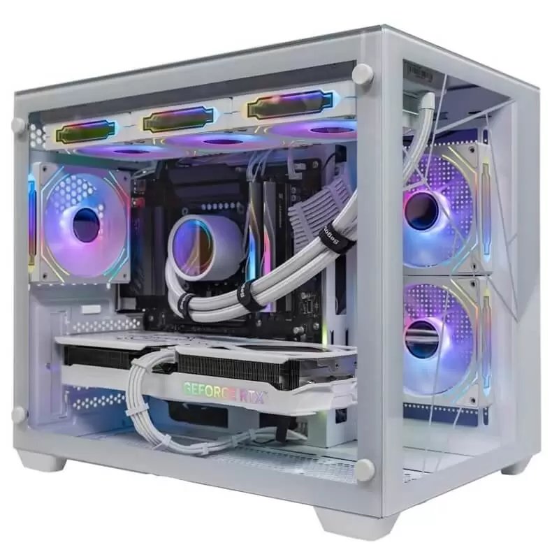 Segotep LUMI II White Case - MATX, Dual Tempered Glass, 360mm radiator support 1 Segotep LUMI II White Case - MATX, Dual Tempered Glass, 360mm radiator support