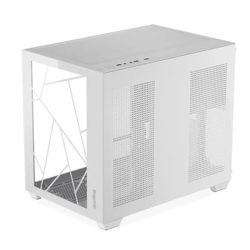 Segotep LUMI II White Case - MATX, Dual Tempered Glass, 360mm radiator support 4 Segotep LUMI II White Case - MATX, Dual Tempered Glass, 360mm radiator support - Ảnh 4