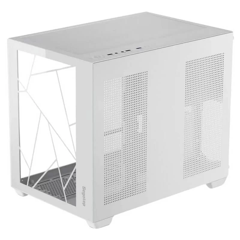 Segotep LUMI II White Case - MATX, Dual Tempered Glass, 360mm radiator support 6 Segotep LUMI II White Case - MATX, Dual Tempered Glass, 360mm radiator support - Ảnh 6