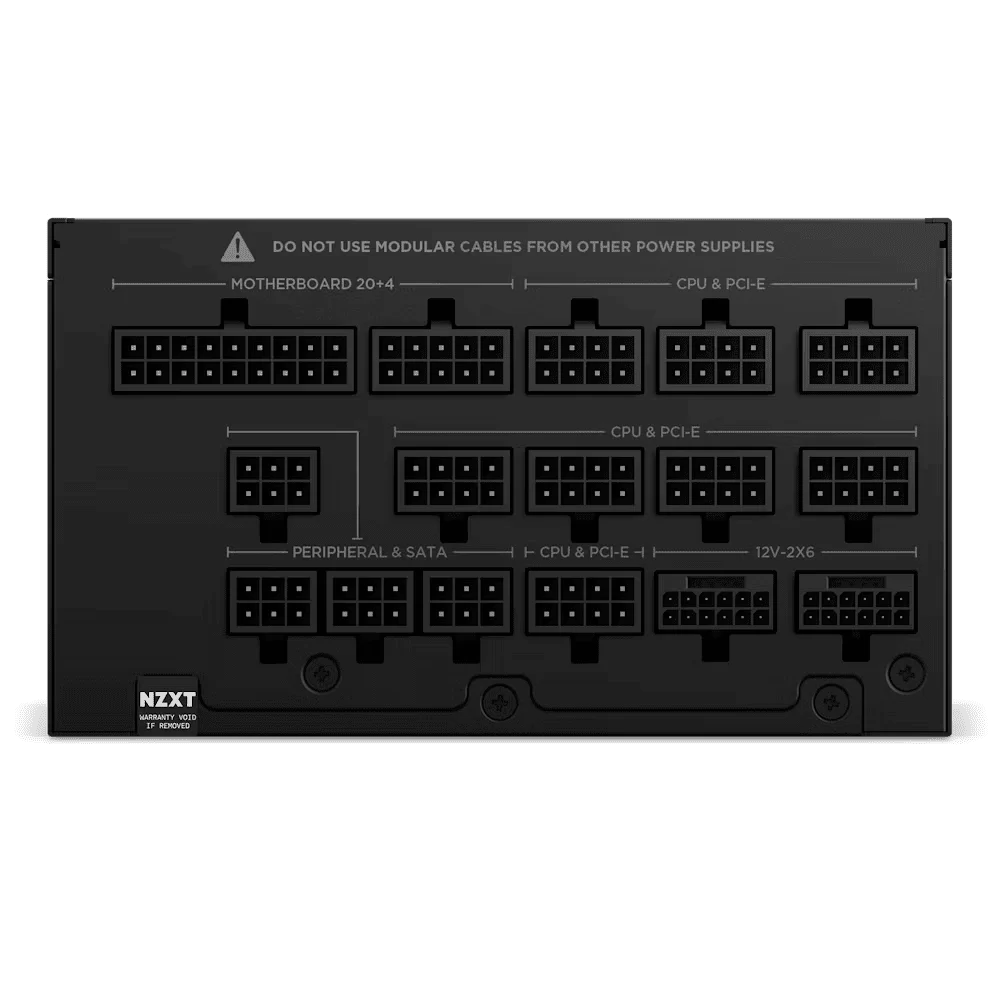 NZXT C1500 Platinum ATX 3.1 BLACK (PA-5P1BB-EU) PSU - 1500W, 80 Plus Platinum, Dual 12V-2x6 Connectors, Zero Fan Mode, 100% Japanese Capacitors 2 NZXT C1500 Platinum ATX 3.1 BLACK (PA-5P1BB-EU) PSU - 1500W, 80 Plus Platinum, Dual 12V-2x6 Connectors, Zero Fan Mode, 100% Japanese Capacitors - Ảnh 2