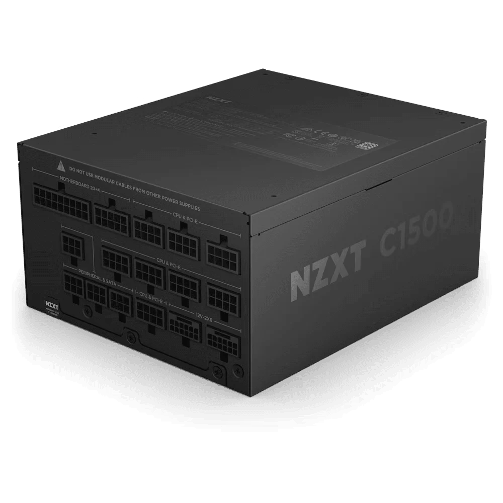 NZXT C1500 Platinum ATX 3.1 BLACK (PA-5P1BB-EU) PSU - 1500W, 80 Plus Platinum, Dual 12V-2x6 Connectors, Zero Fan Mode, 100% Japanese Capacitors 1 NZXT C1500 Platinum ATX 3.1 BLACK (PA-5P1BB-EU) PSU - 1500W, 80 Plus Platinum, Dual 12V-2x6 Connectors, Zero Fan Mode, 100% Japanese Capacitors