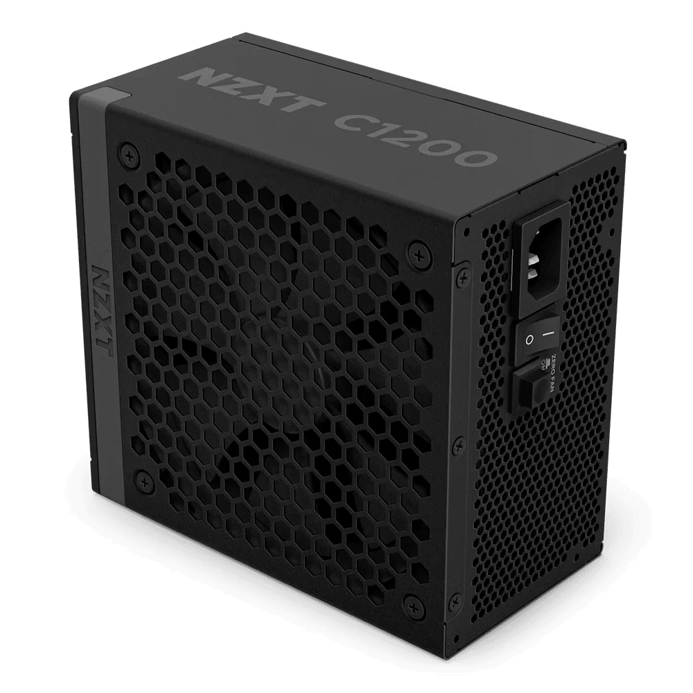 NZXT C1200 Gold ATX 3.1 BLACK (PA-2G2BB-EU) PSU - 1200W, 80 Plus Gold, 2V-2x6 Connector, Zero Fan Mode, 100% Japanese Capacitors 4 NZXT C1200 Gold ATX 3.1 BLACK (PA-2G2BB-EU) PSU - 1200W, 80 Plus Gold, 2V-2x6 Connector, Zero Fan Mode, 100% Japanese Capacitors - Ảnh 4
