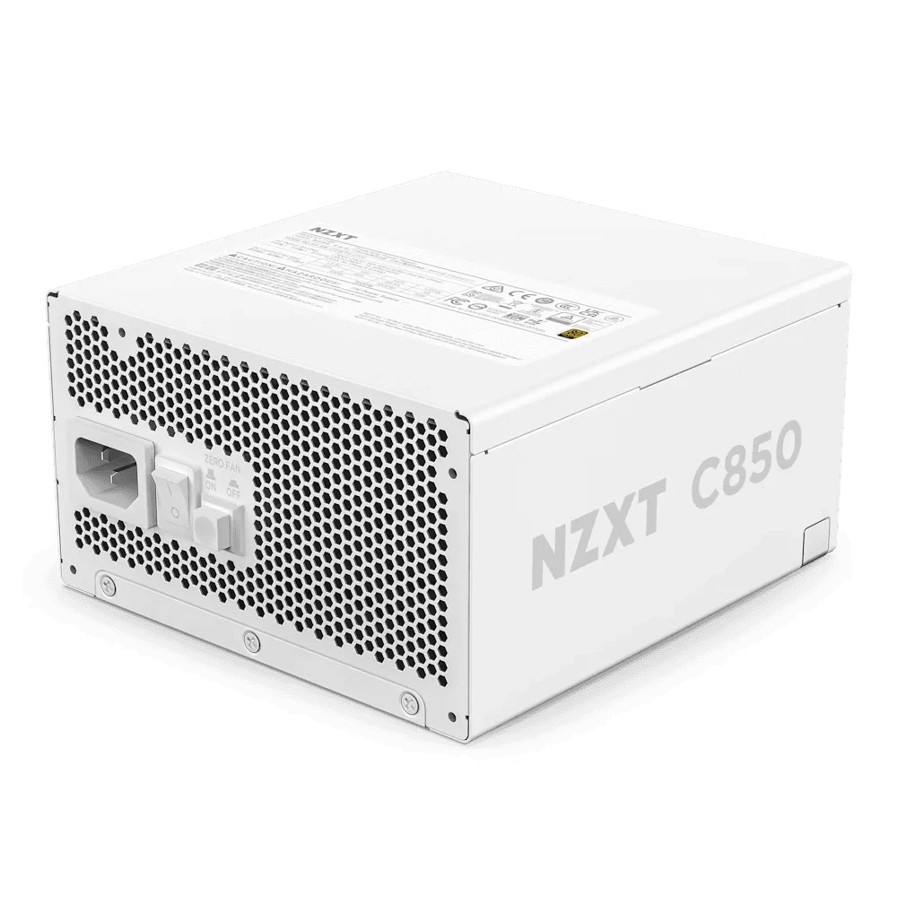 NZXT C850 Gold ATX 3.1 WHITE (PA-8G2BW-EU) PSU - 850W, 80 Plus Gold, 2V-2x6 Connector, Zero Fan Mode, 100% Japanese Capacitors