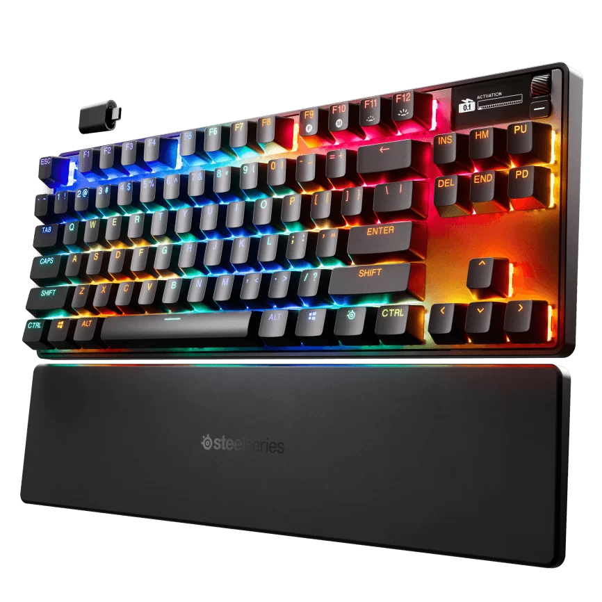 SteelSeries Apex Pro TKL Wireless Gen 3 Gaming Keyboard - 3 modes, OmniPoint 3.0 HyperMagnetic Switches, OLED Smart Display, Dynamic Per-Key RGB Illumination, Rubber Tri Level Feet, Magnetic Wrist Rest 1 SteelSeries Apex Pro TKL Wireless Gen 3 Gaming Keyboard - 3 modes, OmniPoint 3.0 HyperMagnetic Switches, OLED Smart Display, Dynamic Per-Key RGB Illumination, Rubber Tri Level Feet, Magnetic Wrist Rest