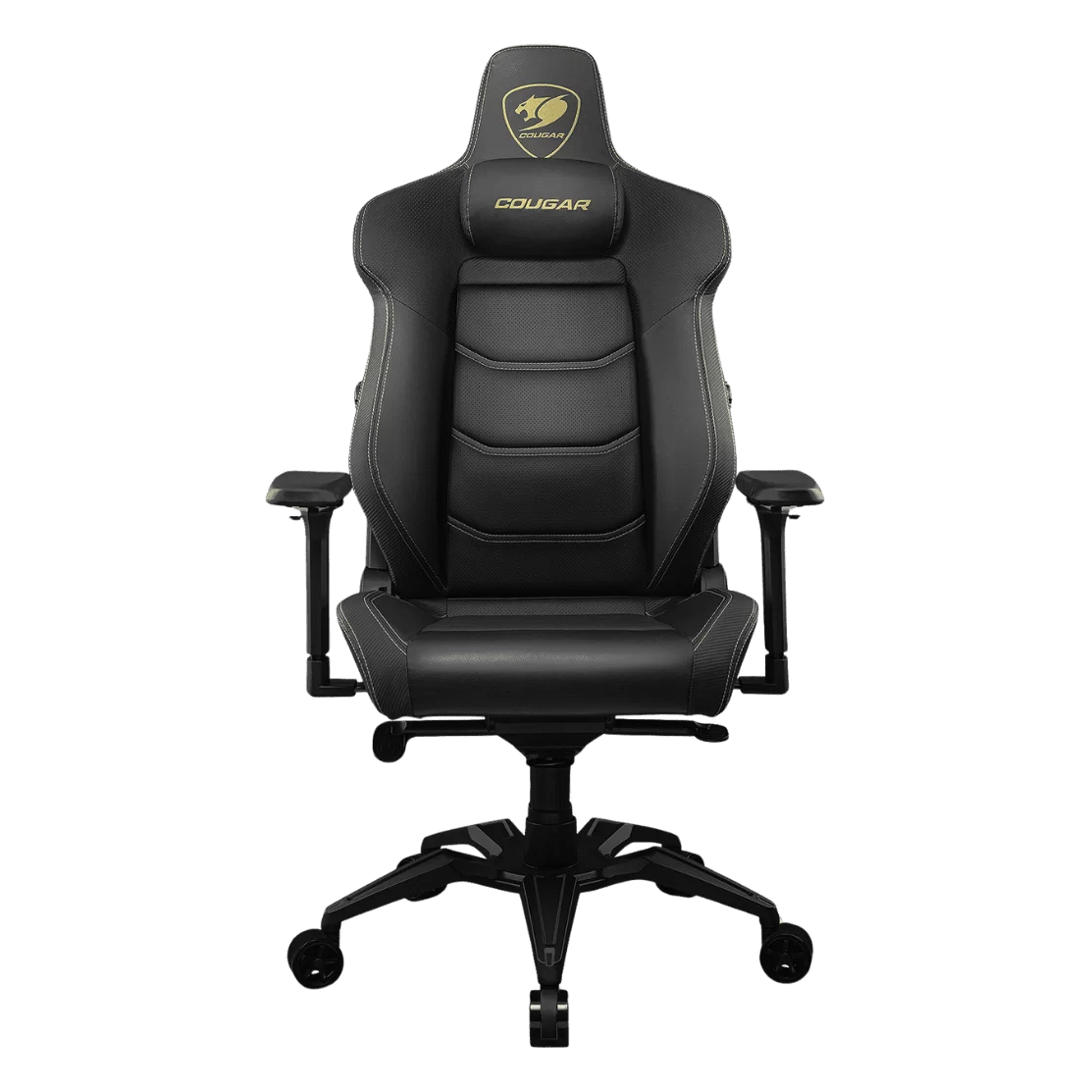 Cougar Armor EVO Royal Gaming Chair - Gold, Magnetic Memory Foam Neck Pillow, PVC leather, Full steel frame, 5D armrest, Footrest, Lumbar Cushion 1 Cougar Armor EVO Royal Gaming Chair - Gold, Magnetic Memory Foam Neck Pillow, PVC leather, Full steel frame, 5D armrest, Footrest, Lumbar Cushion