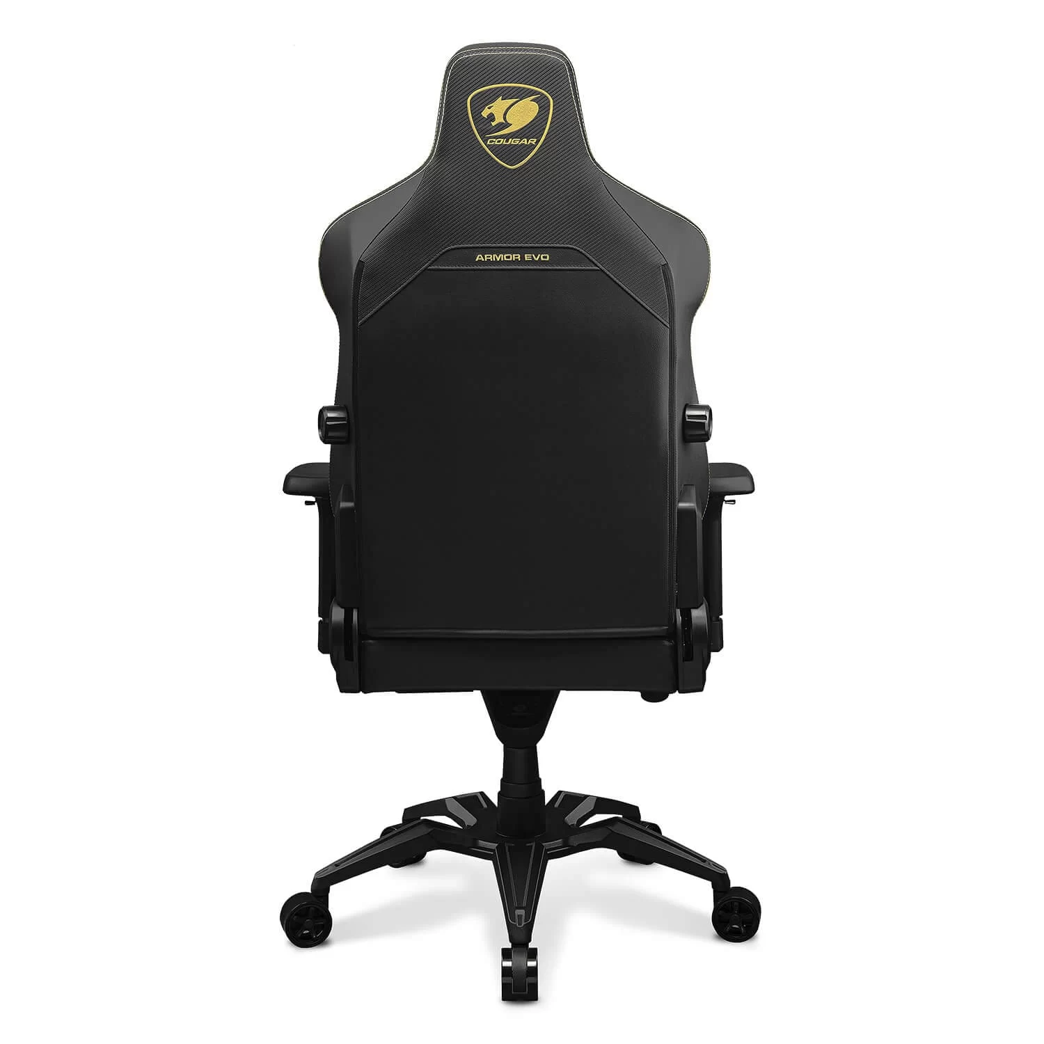 Cougar Armor EVO Royal Gaming Chair - Gold, Magnetic Memory Foam Neck Pillow, PVC leather, Full steel frame, 5D armrest, Footrest, Lumbar Cushion 4 Cougar Armor EVO Royal Gaming Chair - Gold, Magnetic Memory Foam Neck Pillow, PVC leather, Full steel frame, 5D armrest, Footrest, Lumbar Cushion - Ảnh 4