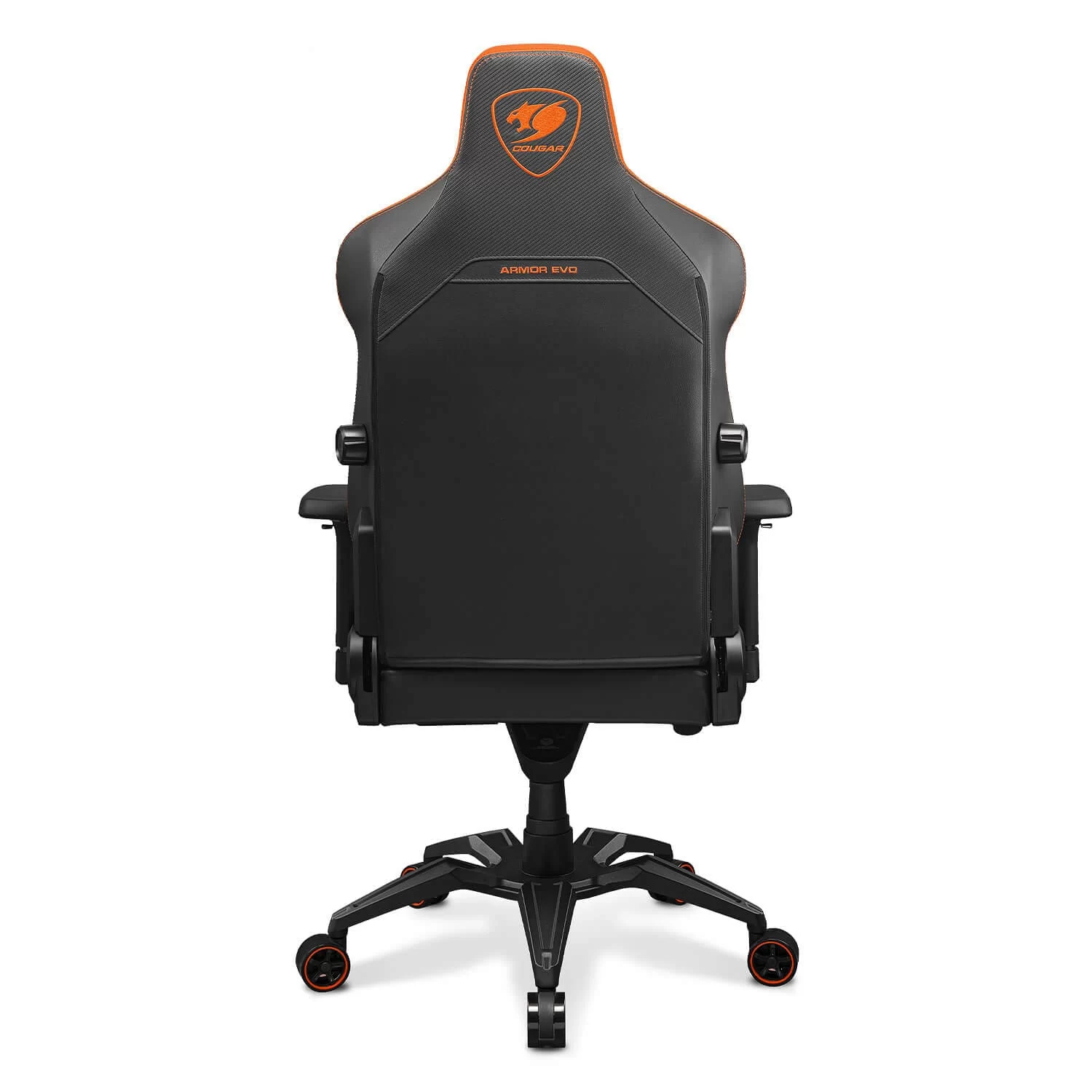 Cougar Armor EVO Gaming Chair - Orange, Magnetic Memory Foam Neck Pillow, PVC leather, Full steel frame, 5D armrest, Footrest, Lumbar Cushion 4 Cougar Armor EVO Gaming Chair - Orange, Magnetic Memory Foam Neck Pillow, PVC leather, Full steel frame, 5D armrest, Footrest, Lumbar Cushion - Ảnh 4