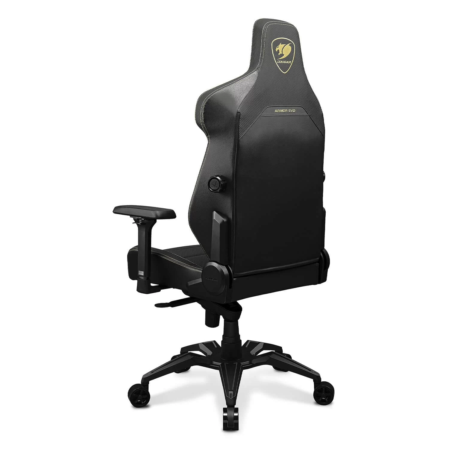 Cougar Armor EVO Royal Gaming Chair - Gold, Magnetic Memory Foam Neck Pillow, PVC leather, Full steel frame, 5D armrest, Footrest, Lumbar Cushion 5 Cougar Armor EVO Royal Gaming Chair - Gold, Magnetic Memory Foam Neck Pillow, PVC leather, Full steel frame, 5D armrest, Footrest, Lumbar Cushion - Ảnh 5