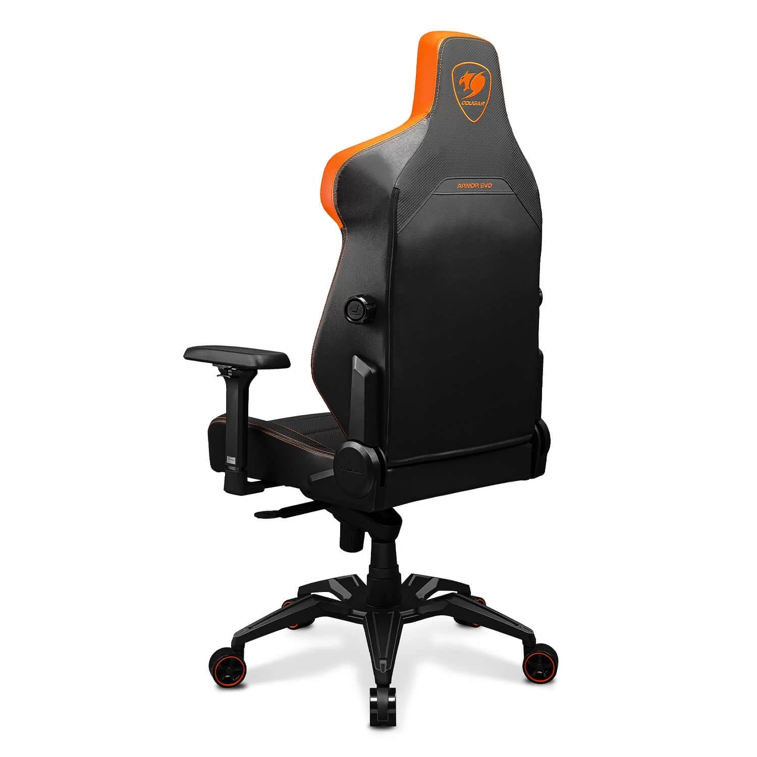 Cougar Armor EVO Gaming Chair - Orange, Magnetic Memory Foam Neck Pillow, PVC leather, Full steel frame, 5D armrest, Footrest, Lumbar Cushion 5 Cougar Armor EVO Gaming Chair - Orange, Magnetic Memory Foam Neck Pillow, PVC leather, Full steel frame, 5D armrest, Footrest, Lumbar Cushion - Ảnh 5