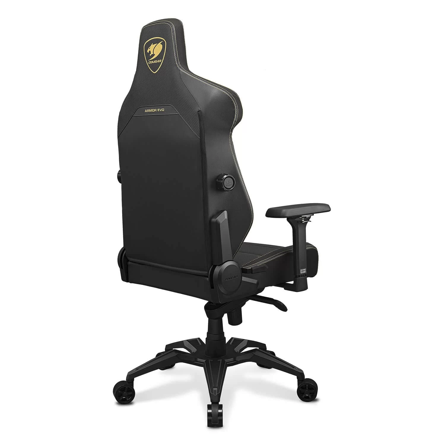 Cougar Armor EVO Royal Gaming Chair - Gold, Magnetic Memory Foam Neck Pillow, PVC leather, Full steel frame, 5D armrest, Footrest, Lumbar Cushion 8 Cougar Armor EVO Royal Gaming Chair - Gold, Magnetic Memory Foam Neck Pillow, PVC leather, Full steel frame, 5D armrest, Footrest, Lumbar Cushion - Ảnh 8