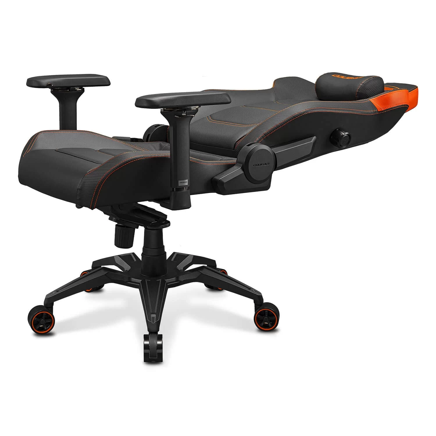 Cougar Armor EVO Gaming Chair - Orange, Magnetic Memory Foam Neck Pillow, PVC leather, Full steel frame, 5D armrest, Footrest, Lumbar Cushion 9 Cougar Armor EVO Gaming Chair - Orange, Magnetic Memory Foam Neck Pillow, PVC leather, Full steel frame, 5D armrest, Footrest, Lumbar Cushion - Ảnh 9