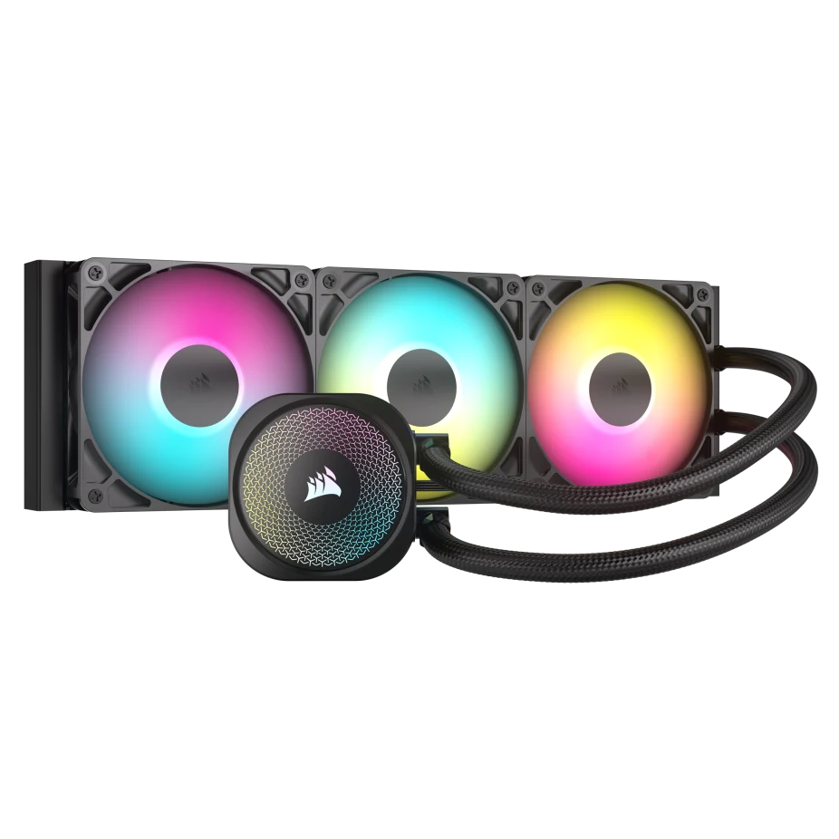 CORSAIR NAUTILUS 360 ARGB Liquid CPU Cooler (CW-9060093-WW) - Black, 360mm radiator, 3x 120mm RS120 ARGB fans 1 CORSAIR NAUTILUS 360 ARGB Liquid CPU Cooler (CW-9060093-WW) - Black, 360mm radiator, 3x 120mm RS120 ARGB fans