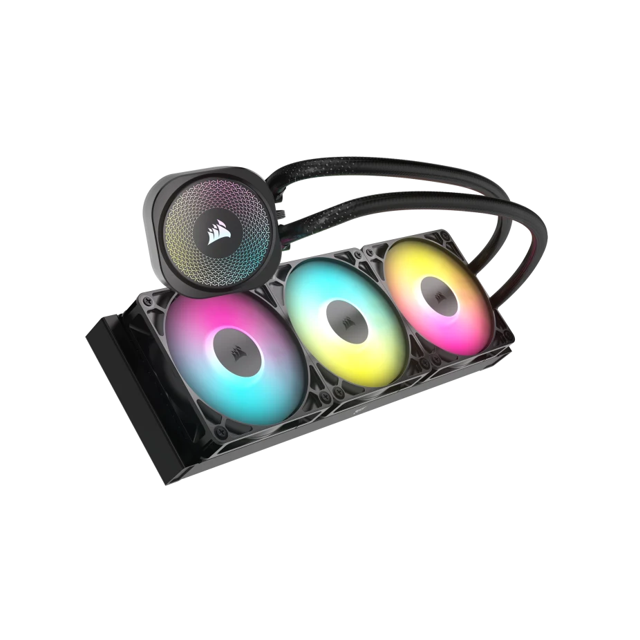 CORSAIR NAUTILUS 360 ARGB Liquid CPU Cooler (CW-9060093-WW) - Black, 360mm radiator, 3x 120mm RS120 ARGB fans 4 CORSAIR NAUTILUS 360 ARGB Liquid CPU Cooler (CW-9060093-WW) - Black, 360mm radiator, 3x 120mm RS120 ARGB fans - Ảnh 4