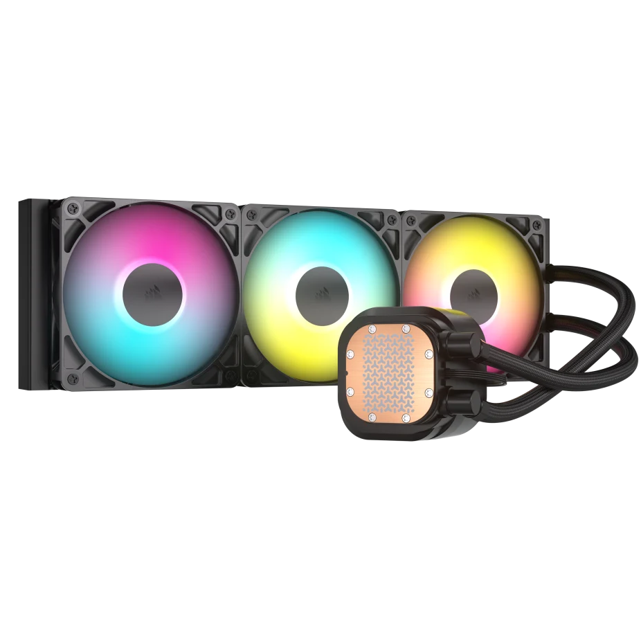 CORSAIR NAUTILUS 360 ARGB Liquid CPU Cooler (CW-9060093-WW) - Black, 360mm radiator, 3x 120mm RS120 ARGB fans 3 CORSAIR NAUTILUS 360 ARGB Liquid CPU Cooler (CW-9060093-WW) - Black, 360mm radiator, 3x 120mm RS120 ARGB fans - Ảnh 3