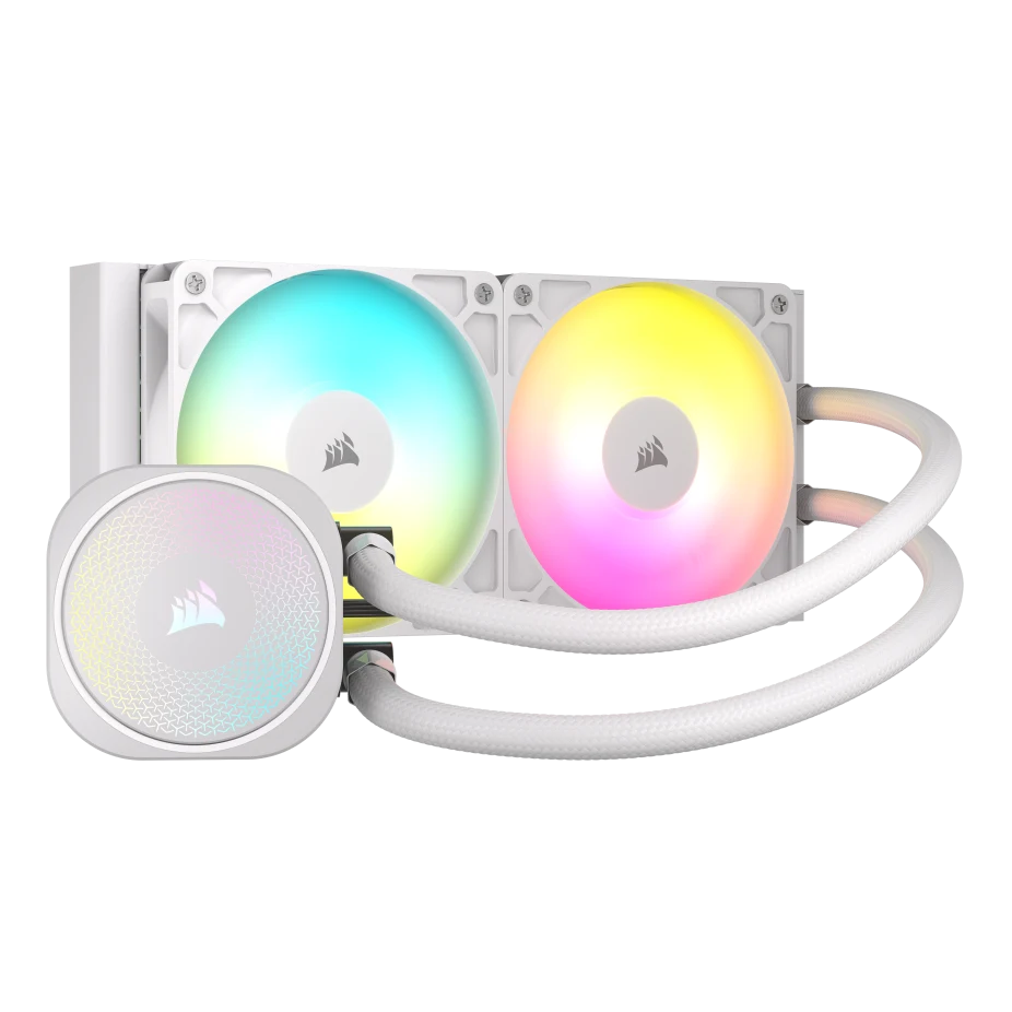 CORSAIR NAUTILUS 240 RS ARGB Liquid CPU Cooler (CW-9060094-WW) - White, 240mm radiator, 2x 120mm RS120 ARGB fans 1 CORSAIR NAUTILUS 240 RS ARGB Liquid CPU Cooler (CW-9060094-WW) - White, 240mm radiator, 2x 120mm RS120 ARGB fans