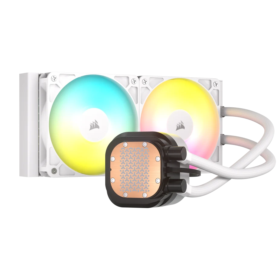 CORSAIR NAUTILUS 240 RS ARGB Liquid CPU Cooler (CW-9060094-WW) - White, 240mm radiator, 2x 120mm RS120 ARGB fans 3 CORSAIR NAUTILUS 240 RS ARGB Liquid CPU Cooler (CW-9060094-WW) - White, 240mm radiator, 2x 120mm RS120 ARGB fans - Ảnh 3