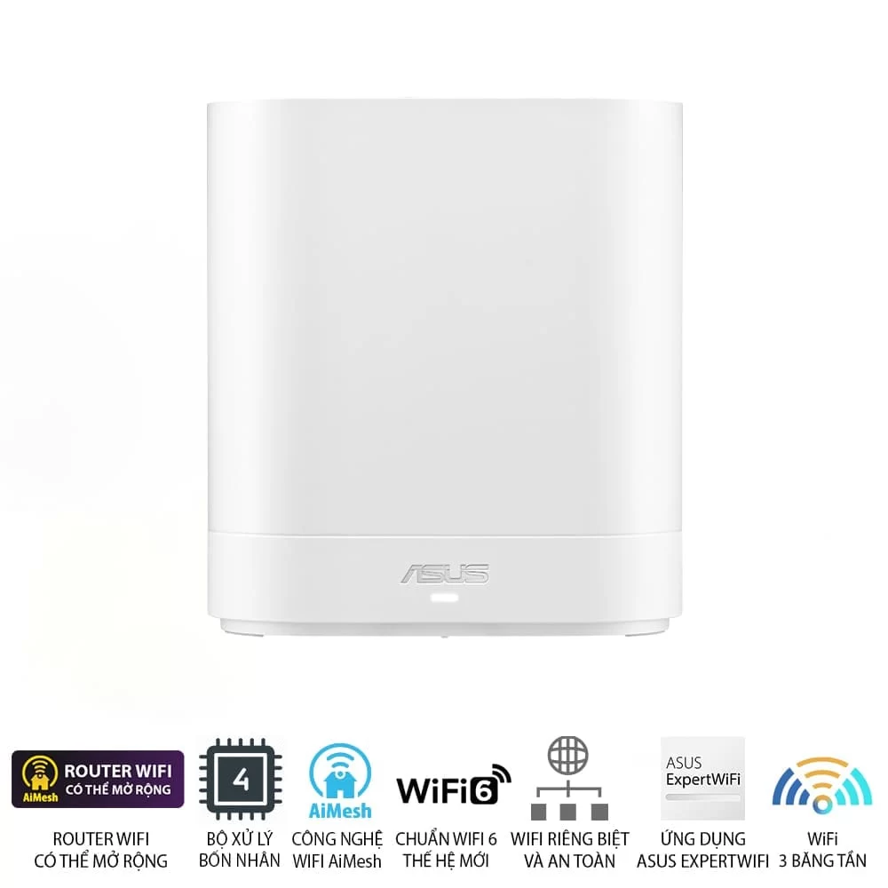 ASUS ExpertWiFi EBM68 2 packs Router - White, AX7800 Tri-band Business Mesh WiFi 6 Syste 4 ASUS ExpertWiFi EBM68 2 packs Router - White, AX7800 Tri-band Business Mesh WiFi 6 Syste - Ảnh 4
