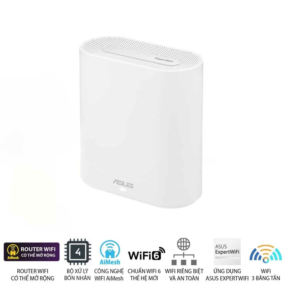ASUS ExpertWiFi EBM68 2 packs Router - White, AX7800 Tri-band Business Mesh WiFi 6 Syste 5 ASUS ExpertWiFi EBM68 2 packs Router - White, AX7800 Tri-band Business Mesh WiFi 6 Syste - Ảnh 5