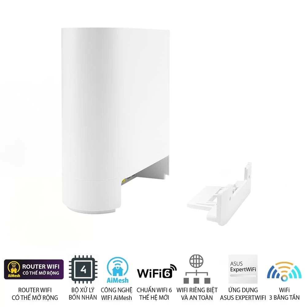 ASUS ExpertWiFi EBM68 2 packs Router - White, AX7800 Tri-band Business Mesh WiFi 6 Syste 7 ASUS ExpertWiFi EBM68 2 packs Router - White, AX7800 Tri-band Business Mesh WiFi 6 Syste - Ảnh 7