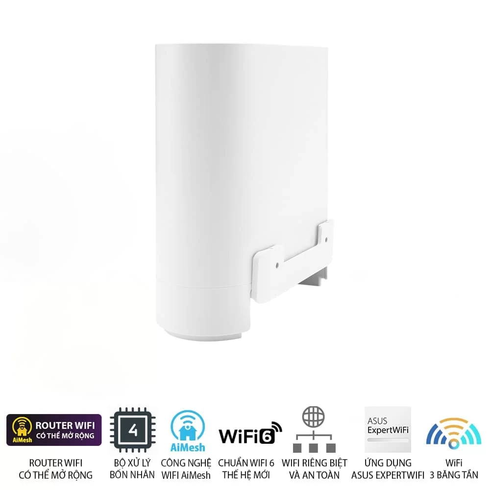 ASUS ExpertWiFi EBM68 2 packs Router - White, AX7800 Tri-band Business Mesh WiFi 6 Syste 8 ASUS ExpertWiFi EBM68 2 packs Router - White, AX7800 Tri-band Business Mesh WiFi 6 Syste - Ảnh 8