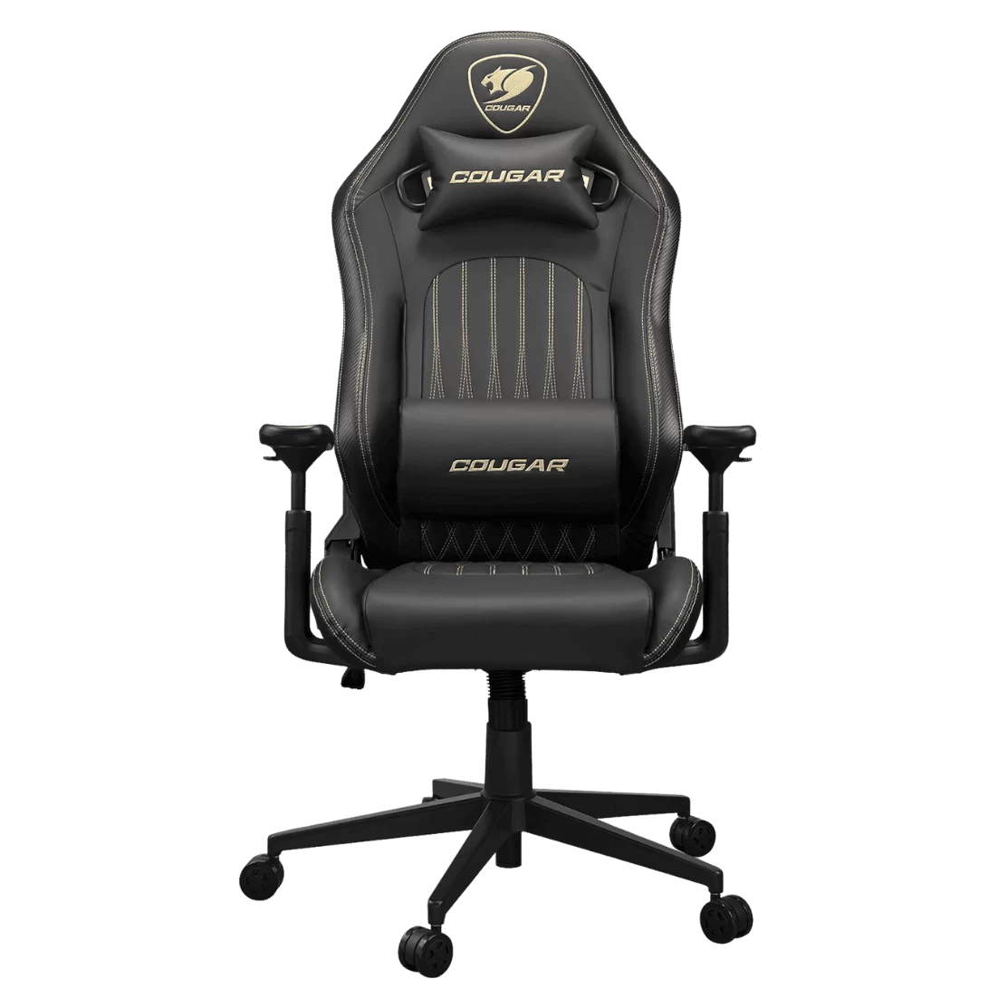 Cougar Explore Royal Gaming Chair - Breathable Velvet Fabric & PVC Leather, 3D Armrests, Lumbar & Neck Pillows