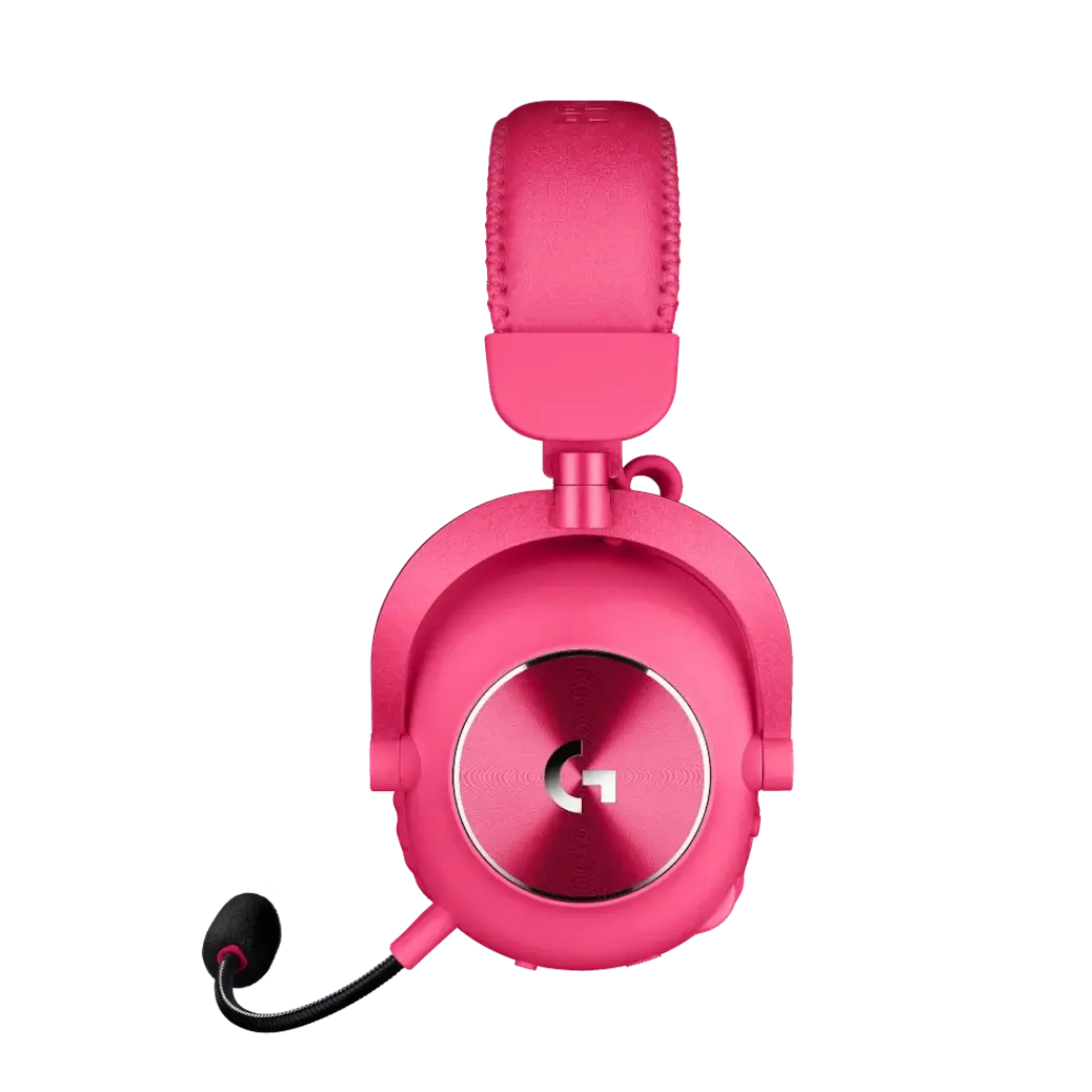 Logitech Pro X 2 LIGHTSPEED Pink Wireless Gaming Headset - Detachable Mic, 50mm Graphene Drivers, DTS:X 2.0, 7.1, Bluetooth/USB/3.5mm Aux 2 Logitech Pro X 2 LIGHTSPEED Pink Wireless Gaming Headset - Detachable Mic, 50mm Graphene Drivers, DTS:X 2.0, 7.1, Bluetooth/USB/3.5mm Aux - Ảnh 2