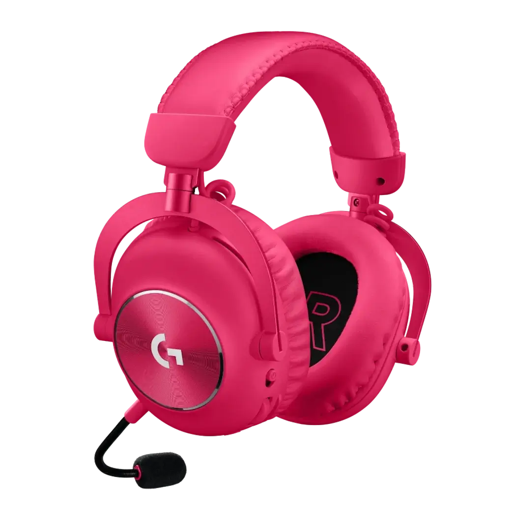 Logitech Pro X 2 LIGHTSPEED Pink Wireless Gaming Headset - Detachable Mic, 50mm Graphene Drivers, DTS:X 2.0, 7.1, Bluetooth/USB/3.5mm Aux 3 Logitech Pro X 2 LIGHTSPEED Pink Wireless Gaming Headset - Detachable Mic, 50mm Graphene Drivers, DTS:X 2.0, 7.1, Bluetooth/USB/3.5mm Aux - Ảnh 3
