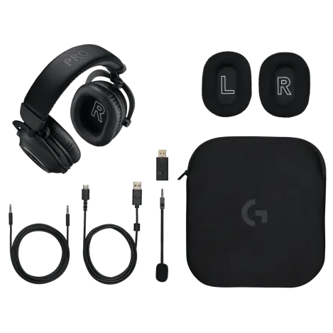Logitech Pro X 2 LIGHTSPEED Black Wireless Gaming Headset - Detachable Mic, 50mm Graphene Drivers, DTS:X 2.0, 7.1, Bluetooth/USB/3.5mm Aux 7 Logitech Pro X 2 LIGHTSPEED Black Wireless Gaming Headset - Detachable Mic, 50mm Graphene Drivers, DTS:X 2.0, 7.1, Bluetooth/USB/3.5mm Aux - Ảnh 7