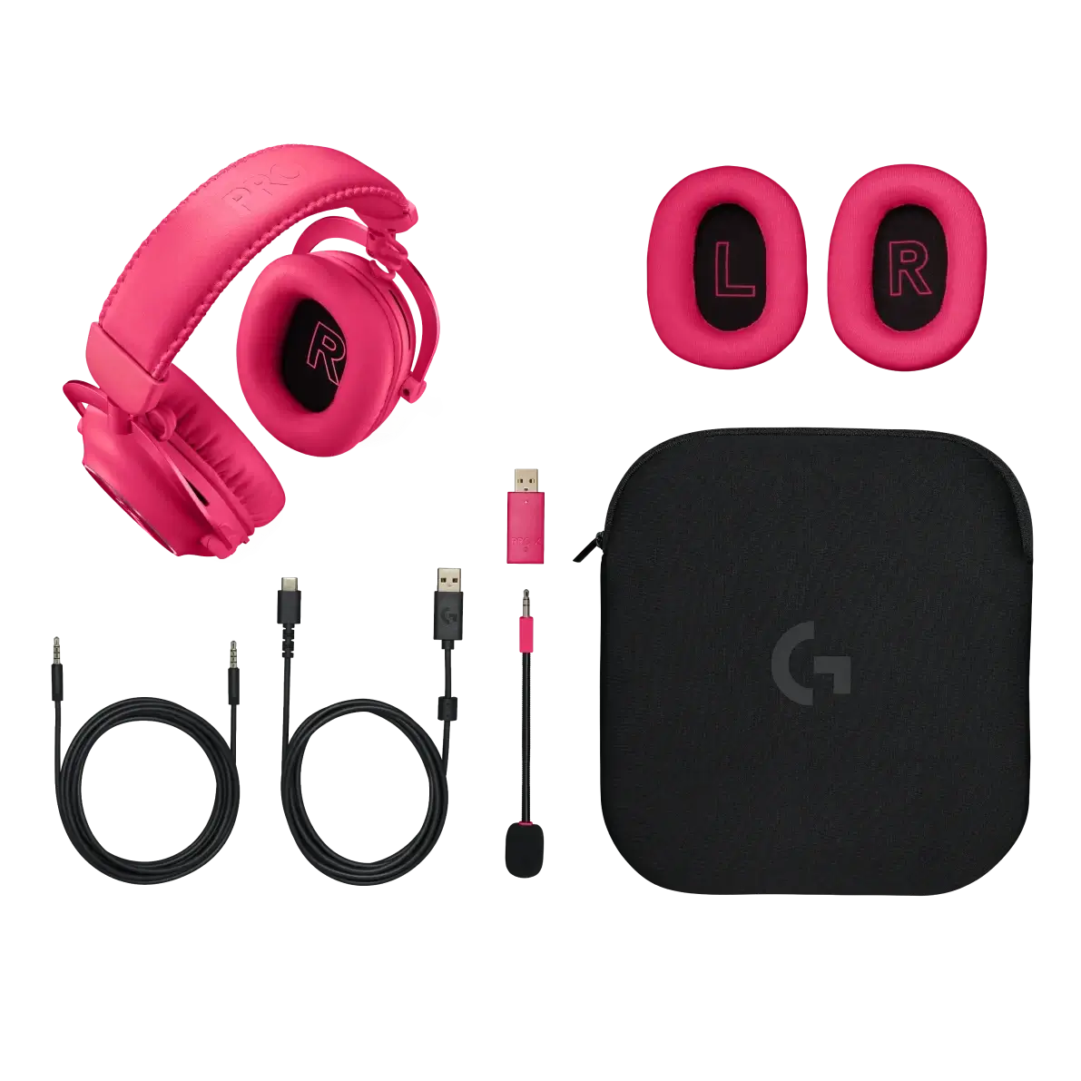 Logitech Pro X 2 LIGHTSPEED Pink Wireless Gaming Headset - Detachable Mic, 50mm Graphene Drivers, DTS:X 2.0, 7.1, Bluetooth/USB/3.5mm Aux 6 Logitech Pro X 2 LIGHTSPEED Pink Wireless Gaming Headset - Detachable Mic, 50mm Graphene Drivers, DTS:X 2.0, 7.1, Bluetooth/USB/3.5mm Aux - Ảnh 6