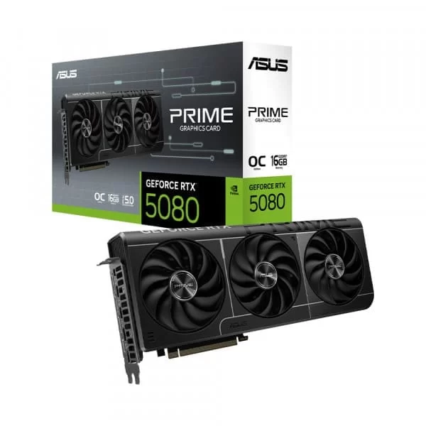 ASUS Prime GeForce RTX 5080 OC Edition 16GB GDDR7 (PRIME-RTX5080-O16G) Graphics Card 1 ASUS Prime GeForce RTX 5080 OC Edition 16GB GDDR7 (PRIME-RTX5080-O16G) Graphics Card
