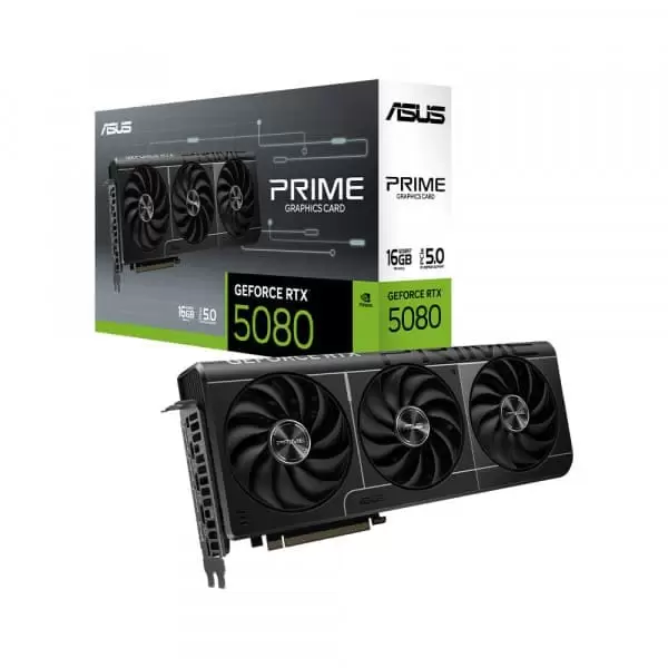 ASUS PRIME GeForce RTX 5080 16GB GDDR7 (PRIME-RTX5080-16G) Graphics Card 1 ASUS PRIME GeForce RTX 5080 16GB GDDR7 (PRIME-RTX5080-16G) Graphics Card