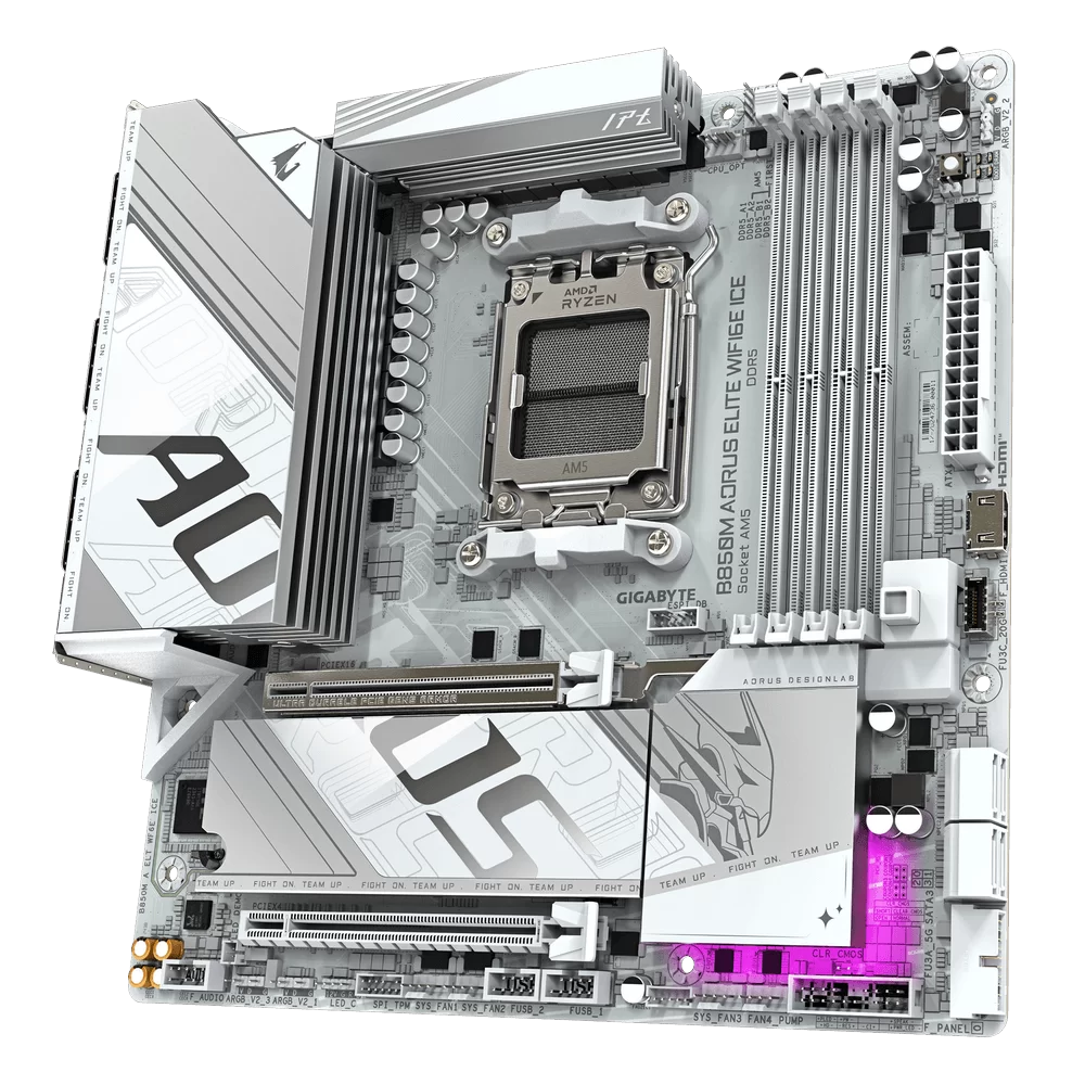B850M AORUS ELITE WIFI6E ICE Mainboard 3 B850M AORUS ELITE WIFI6E ICE Mainboard - Ảnh 3