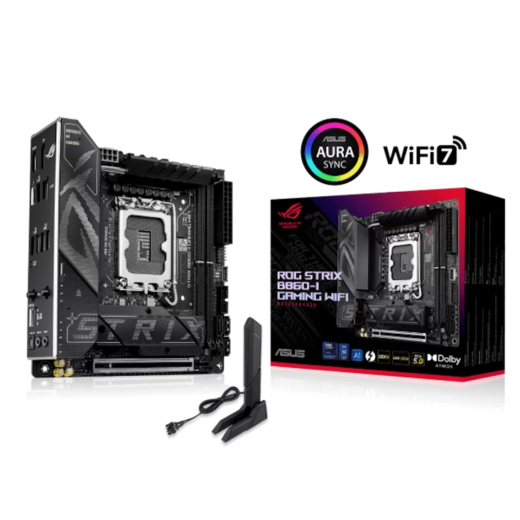 ASUS ROG STRIX B860-I GAMING WIFI Mainboard 1 ASUS ROG STRIX B860-I GAMING WIFI Mainboard